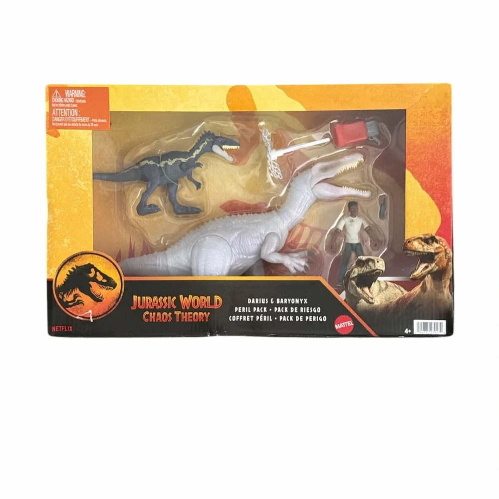 Mattel Jurassic World Chaos Theory Darius and Baryonyx‎ Peril Pack